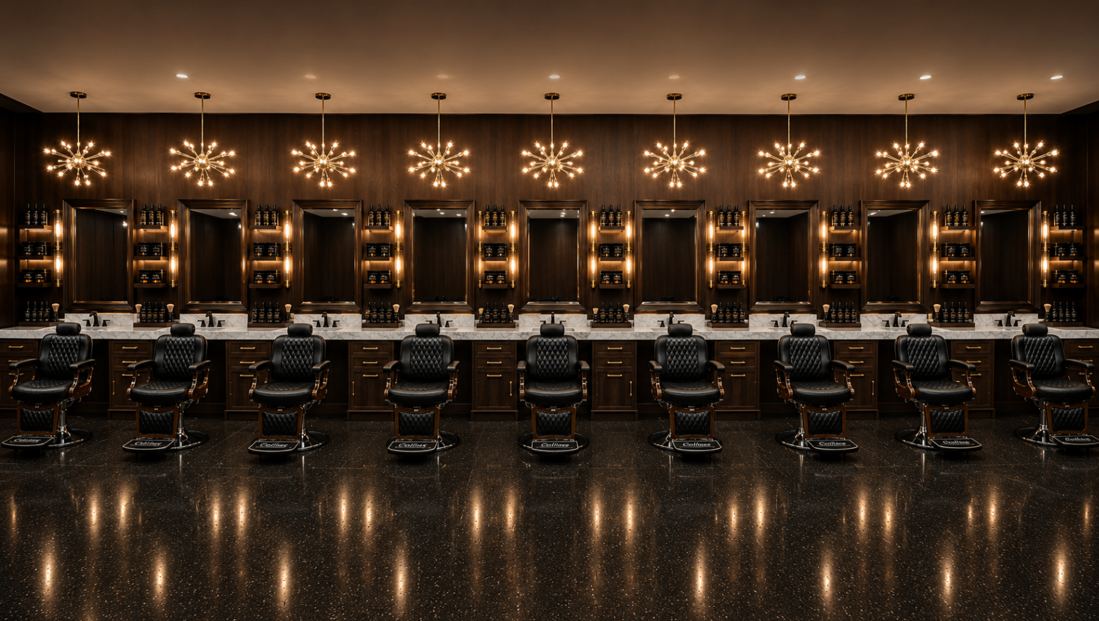 LUX Barber Co. barbering floor